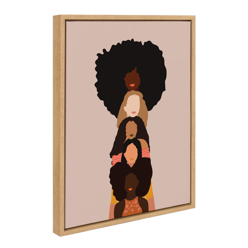 Sylvie Sisters Framed Canvas by Oris Eddu