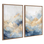 Sylvie Beaded Blue Mountains I and II Framed Canvas Art Set by Amy Lighthall