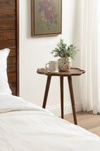 Alezar Scallop Wood Side Table
