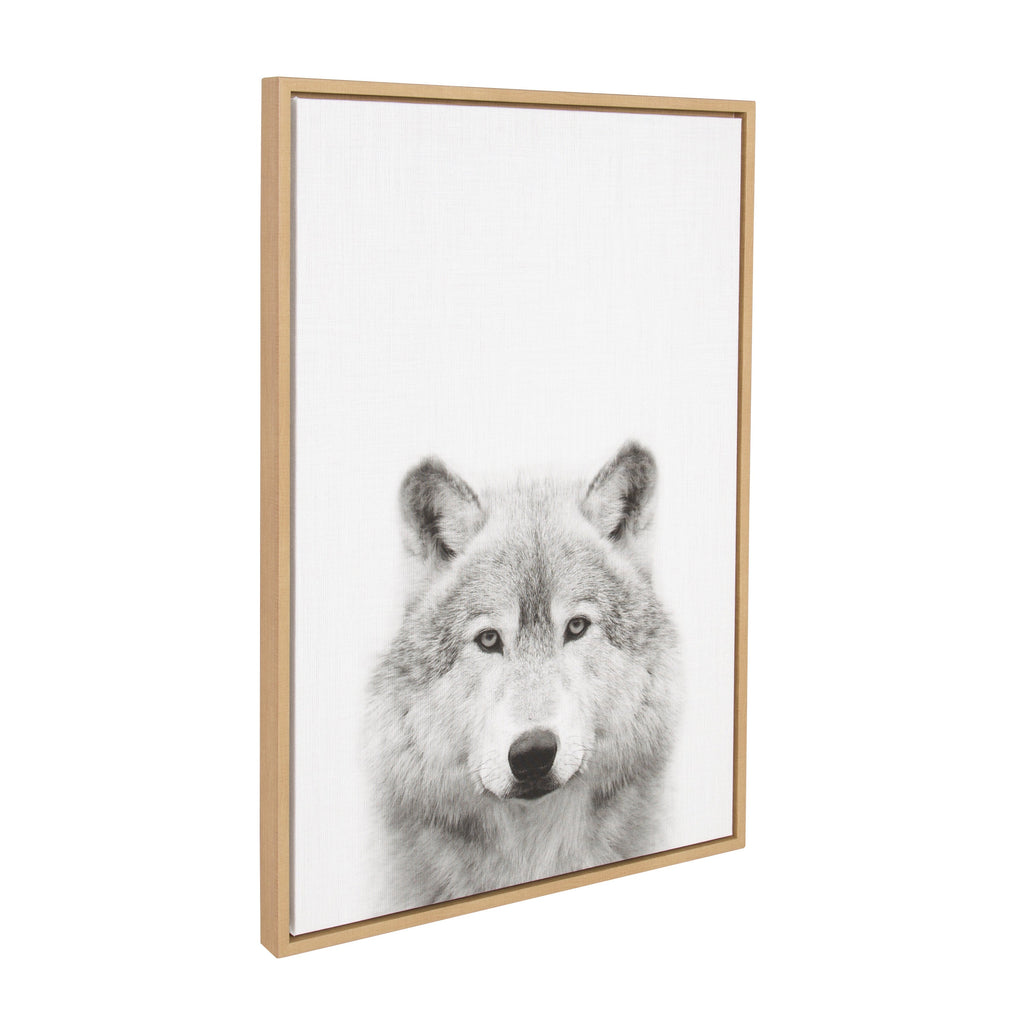 Sylvie Wolf Framed Canvas by Simon Te Tai
