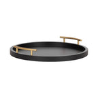 Halsey Wood Round Decorative Tray