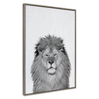 Sylvie Lion Framed Canvas by Simon Te Tai