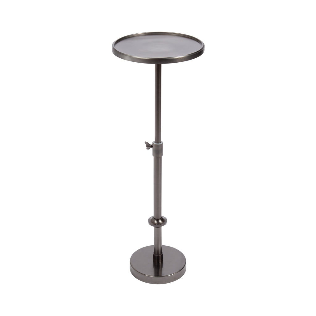 Engles Adjustable Polished Metal Table and Plant Stand