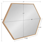 Rhodes Framed Hexagon Wall Mirror
