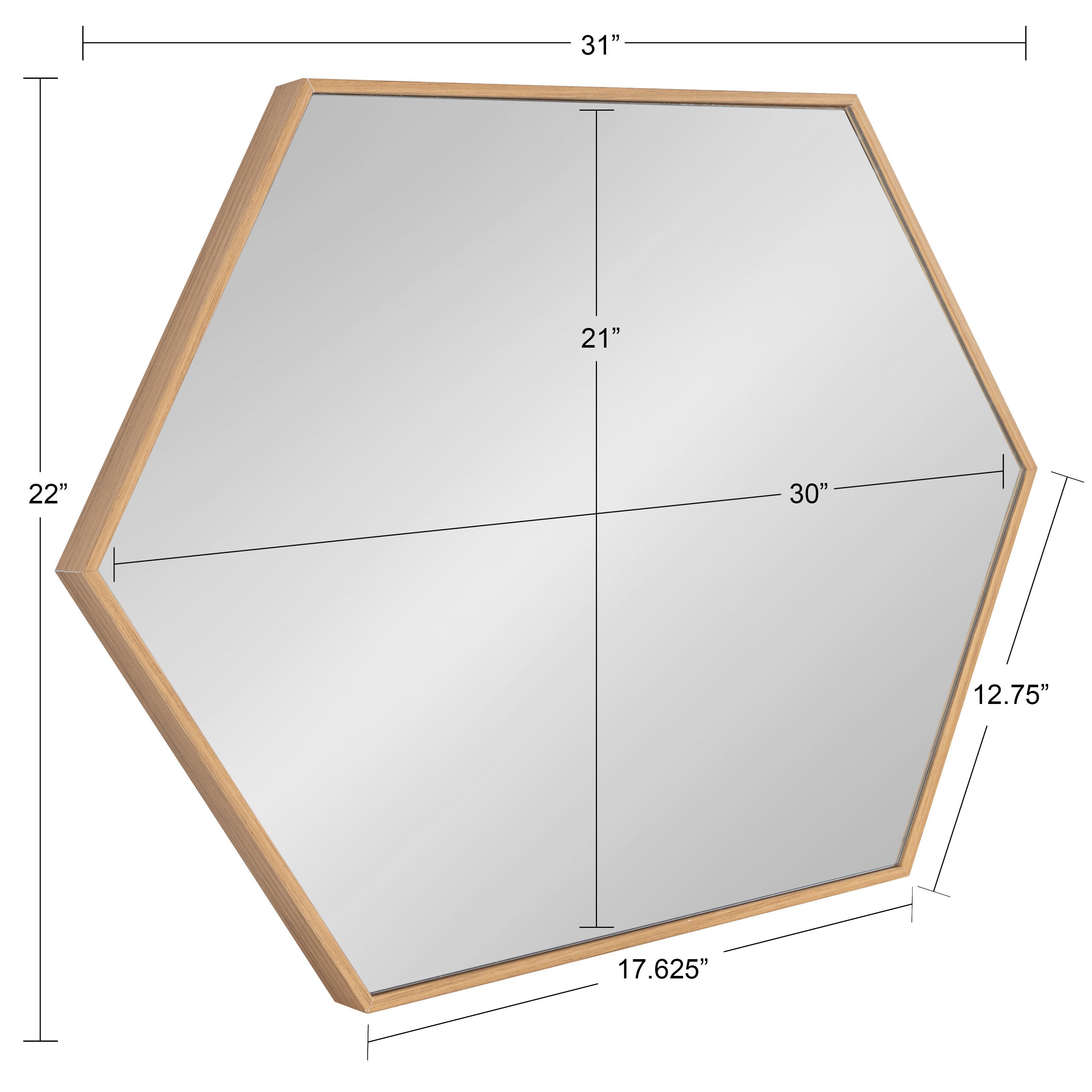 Rhodes Framed Hexagon Wall Mirror