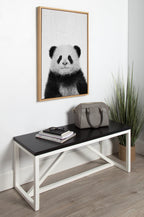 Sylvie Panda Framed Canvas by Simon Te Tai