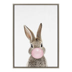 Sylvie Bubble Gum Bunny Framed Canvas by Amy Peterson Art Studio