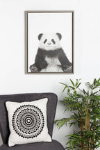 Sylvie Panda Framed Canvas by Simon Te Tai