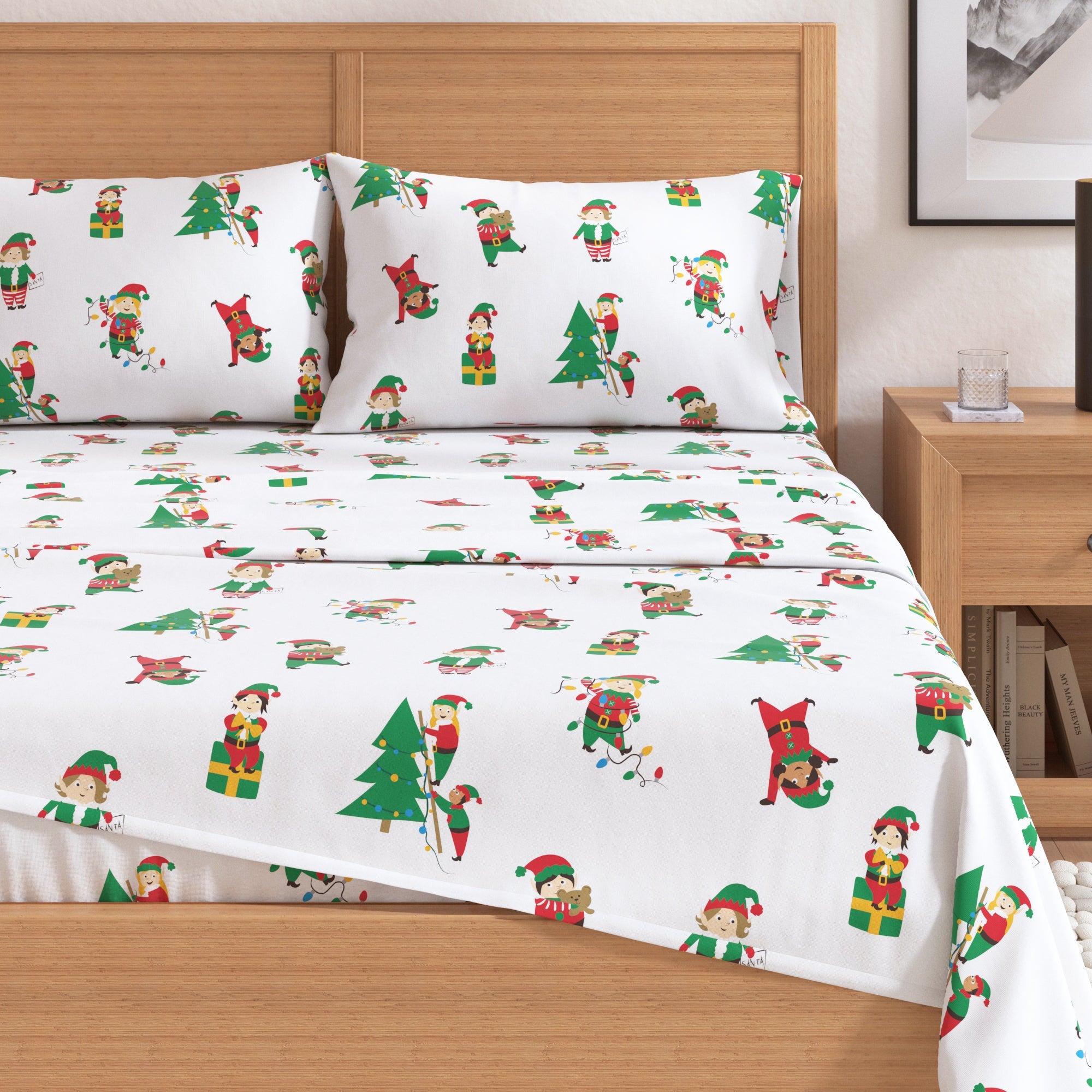 Turkish Cotton Christmas Flannel Sheet - Whittaker Collection