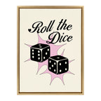 Sylvie Roll The Dice Pink Framed Canvas by Alli Standefer