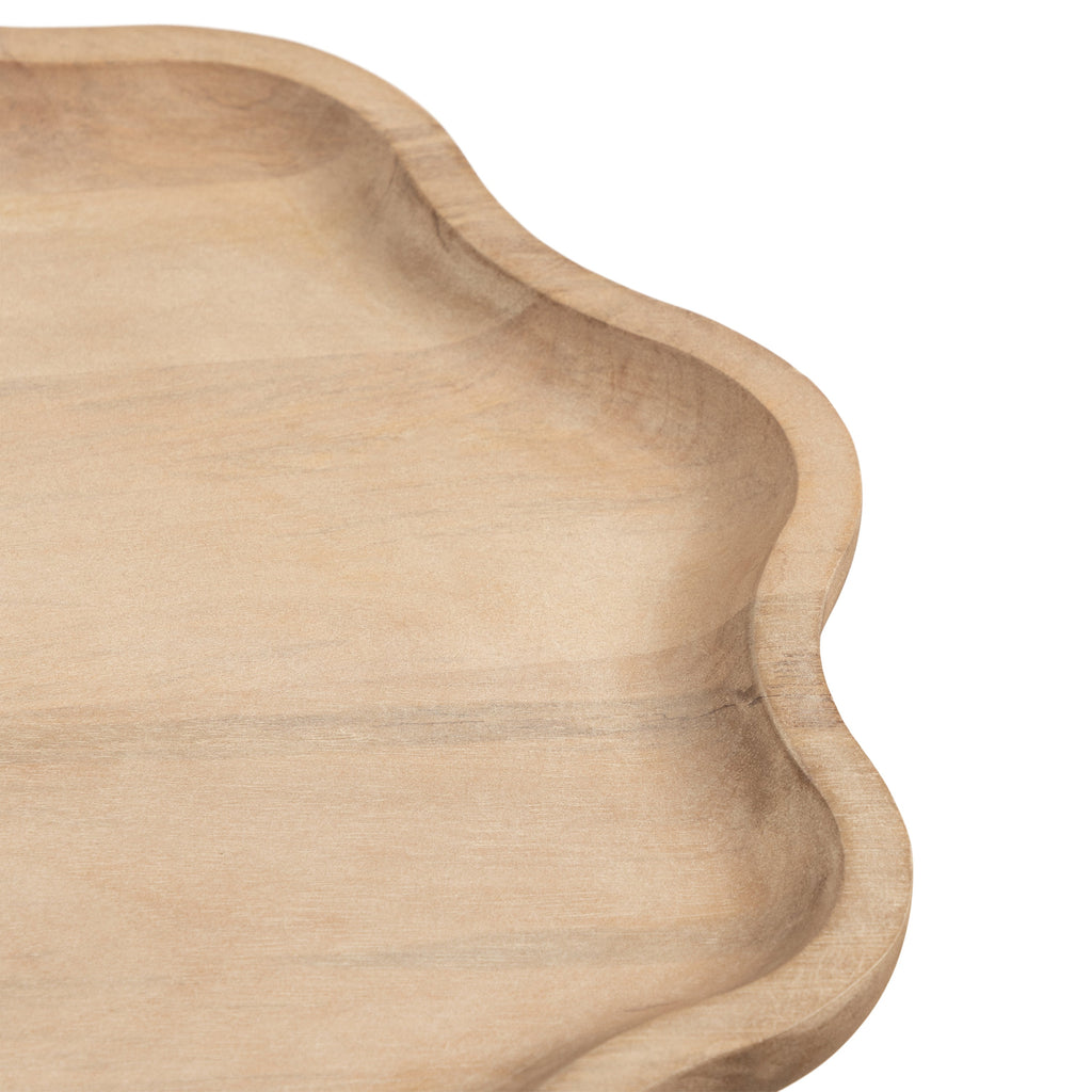 Alezar Scallop Wood Side Table