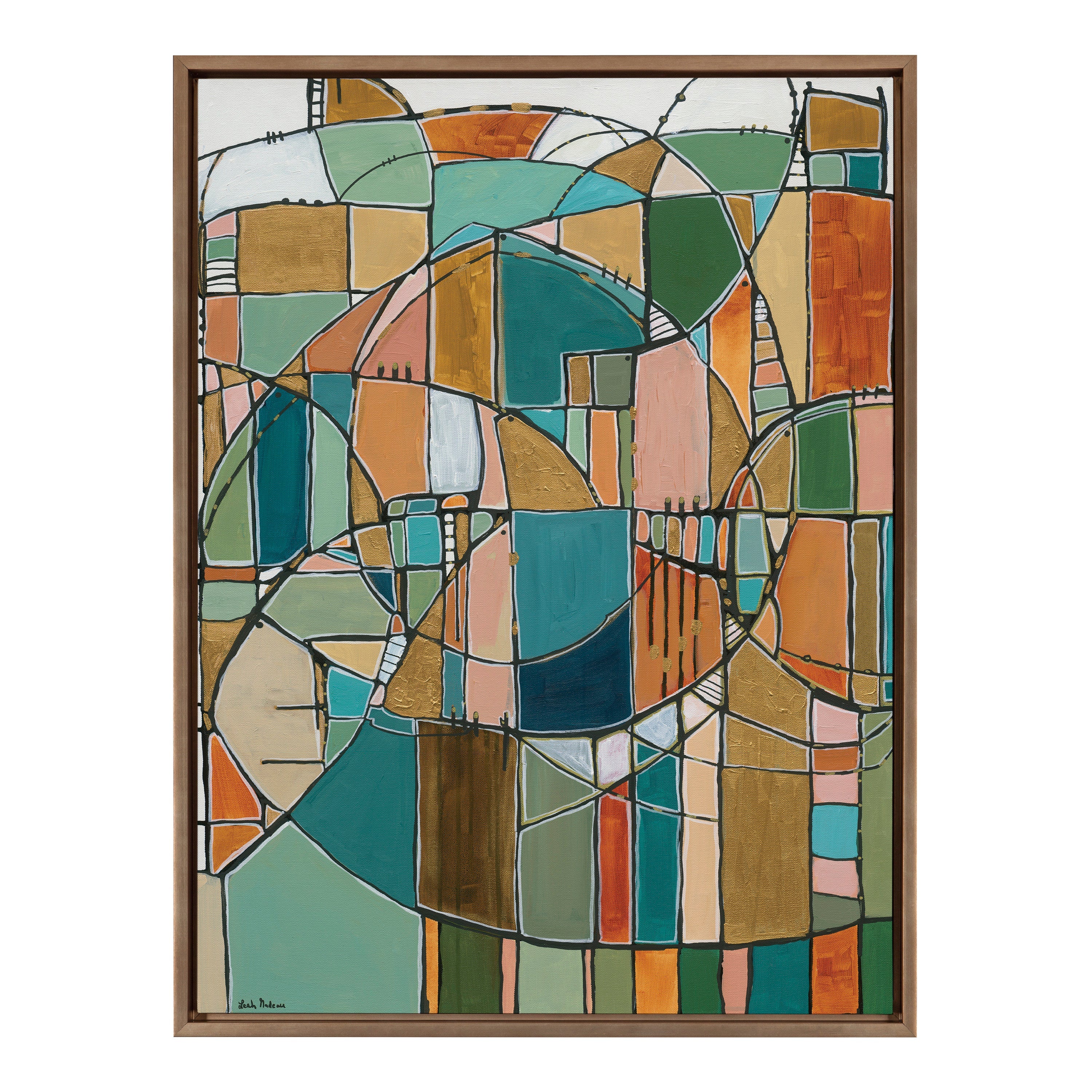 Sylvie Stardust Chords Framed Canvas by Leah Nadeau