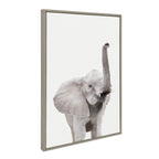 Sylvie Young Elephant Framed Canvas by Amy Peterson