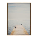 Sylvie Standing on the Dock Framed Canvas by Laura Evans
