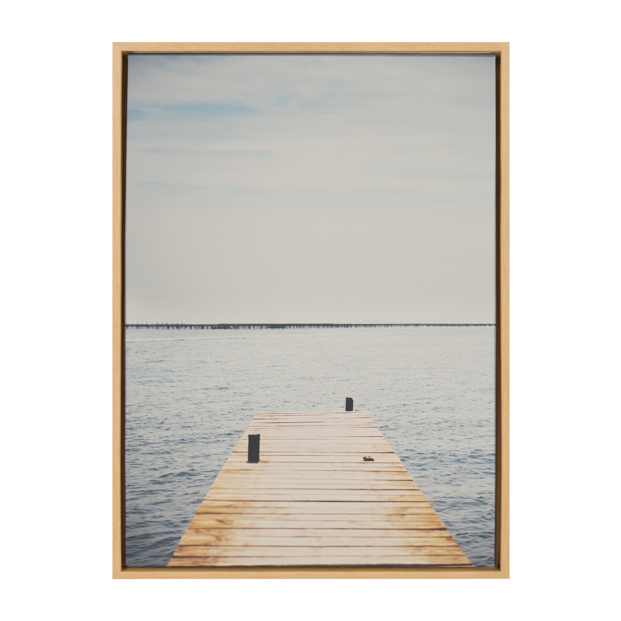 Sylvie Standing on the Dock Framed Canvas by Laura Evans