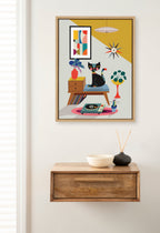 Sylvie Record Player Framed Canvas by Rachel Lee of My Dream Wall