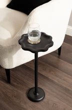 Alezar Scallop Wood Drink Table