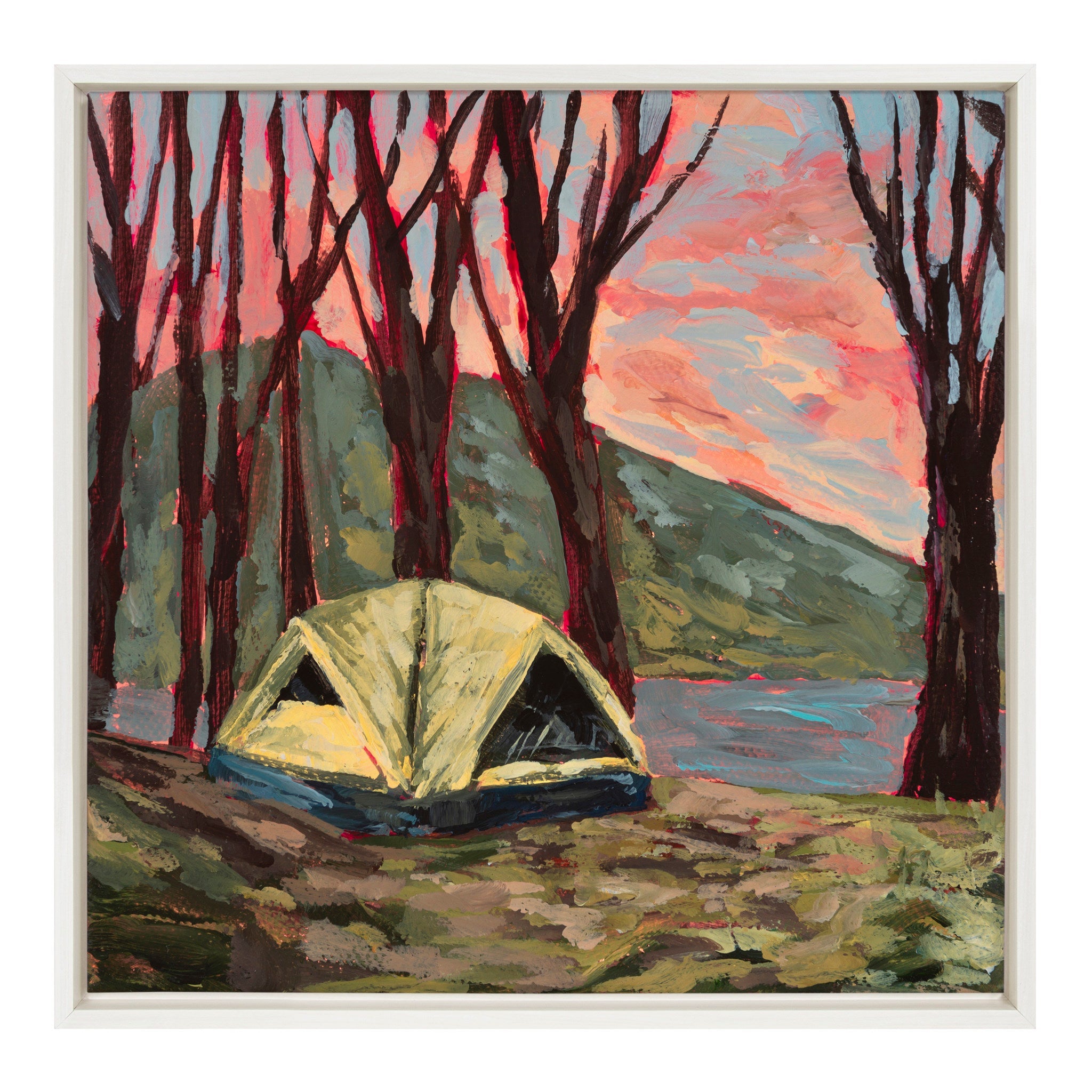 Sylvie Tent 2 Framed Canvas by Emily Kenney