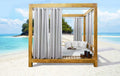 Seascapes Stripe Grommet Panel Pair each 50 x 96 in Alloy Grey