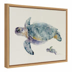 Sylvie Swim Along with Me Framed Canvas by Cathy Zhang