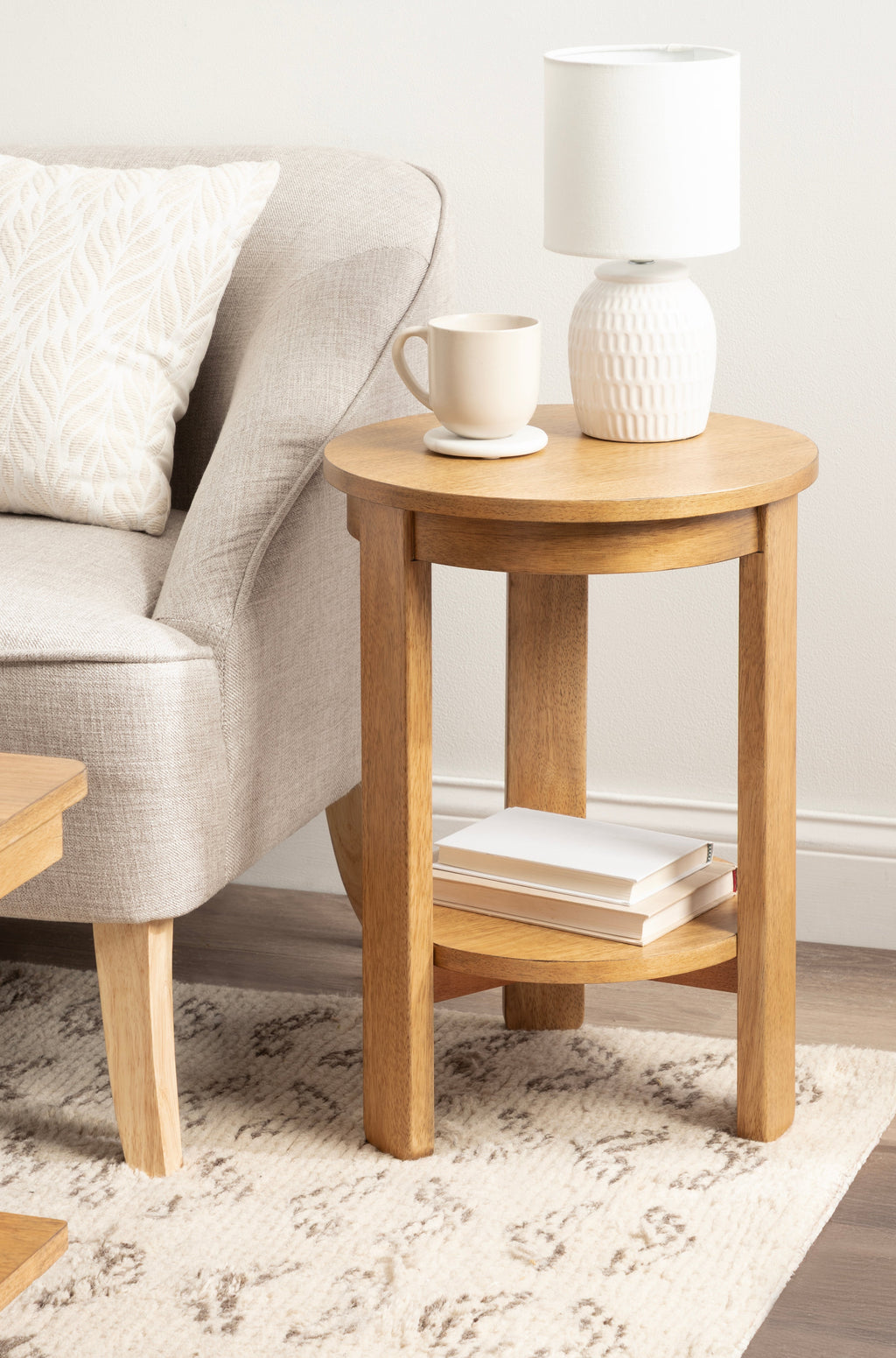 Foxford Round Wood Side Table