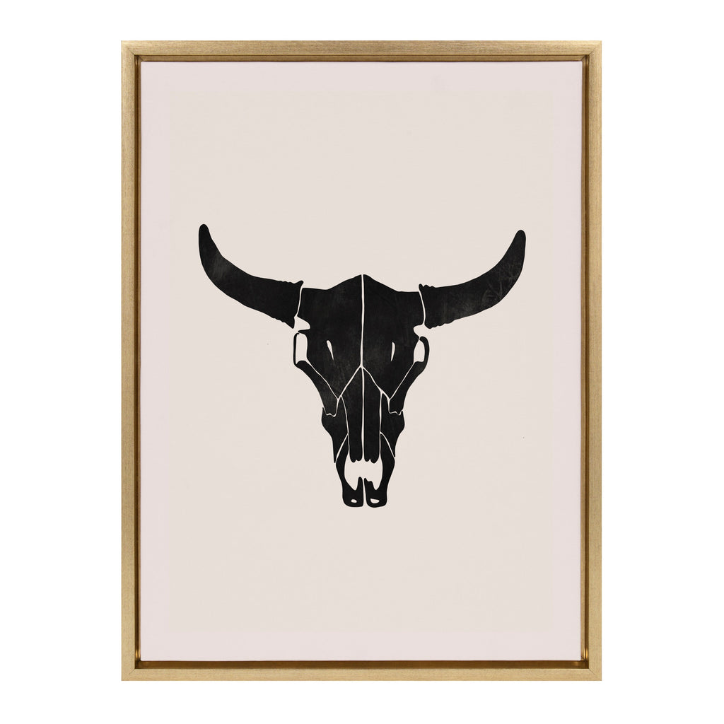Sylvie Western Skull Framed Canvas by Honey Island Studio