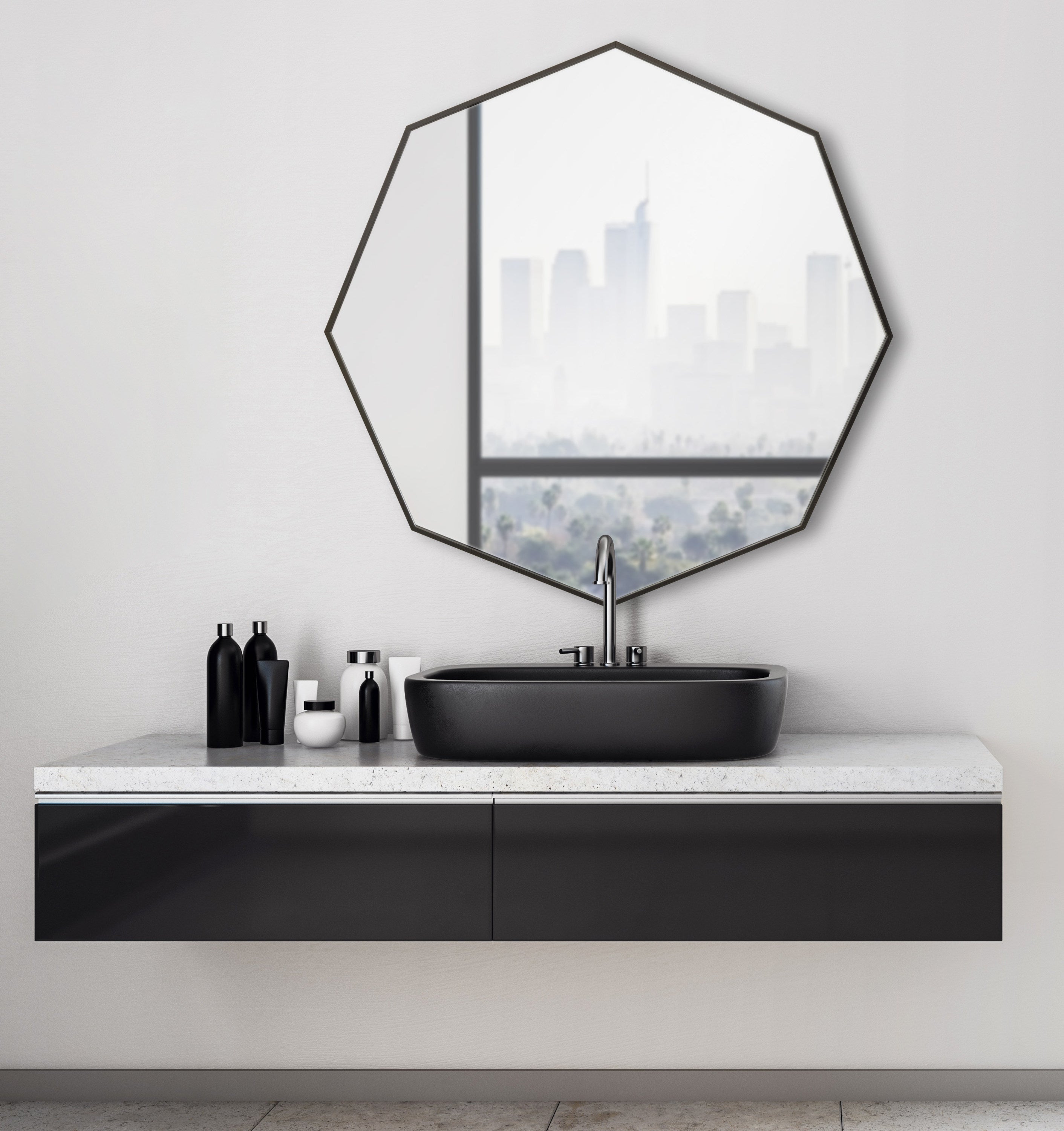 Rhodes Modern Octagon Mirror