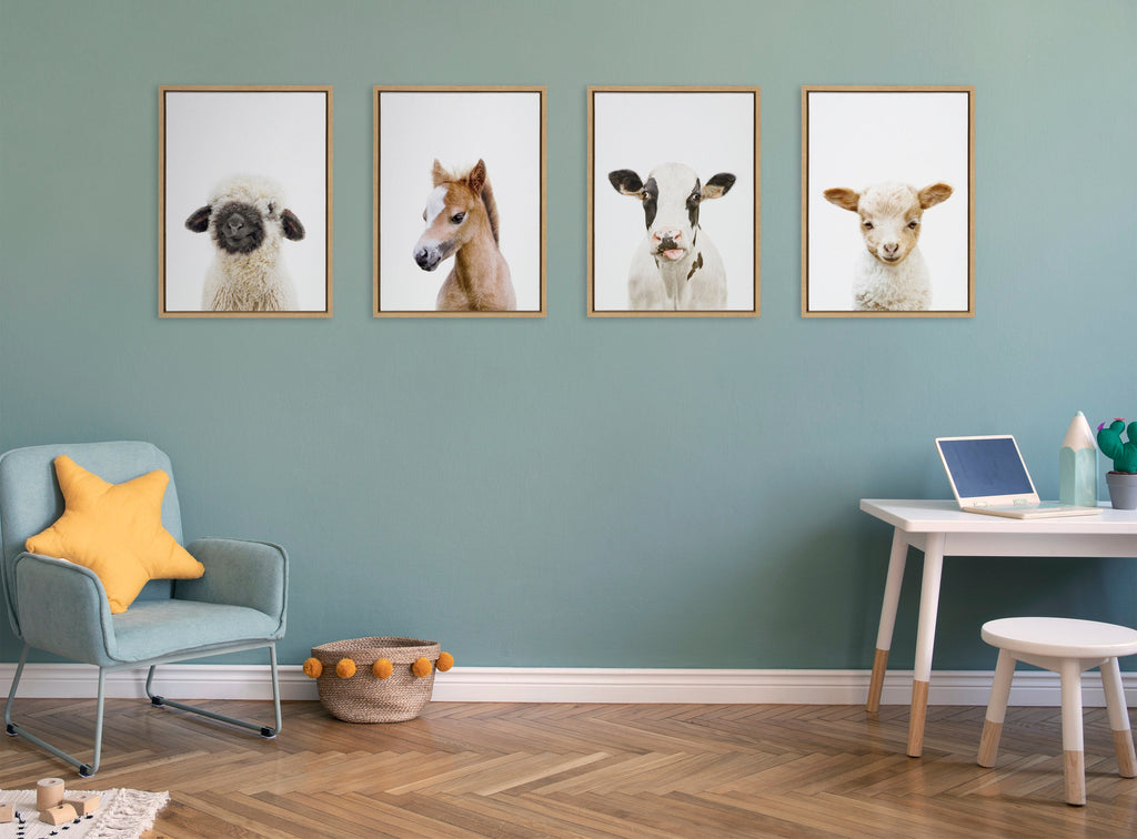 Sylvie Animal Studio Lamb Framed Canvas by Amy Peterson Art Studio