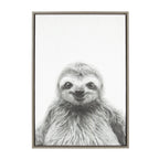 Sylvie Sloth Framed Canvas by Simon Te Tai