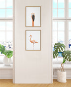 Sylvie Flamingo Standing Framed Canvas by Amy Peterson Art Studio