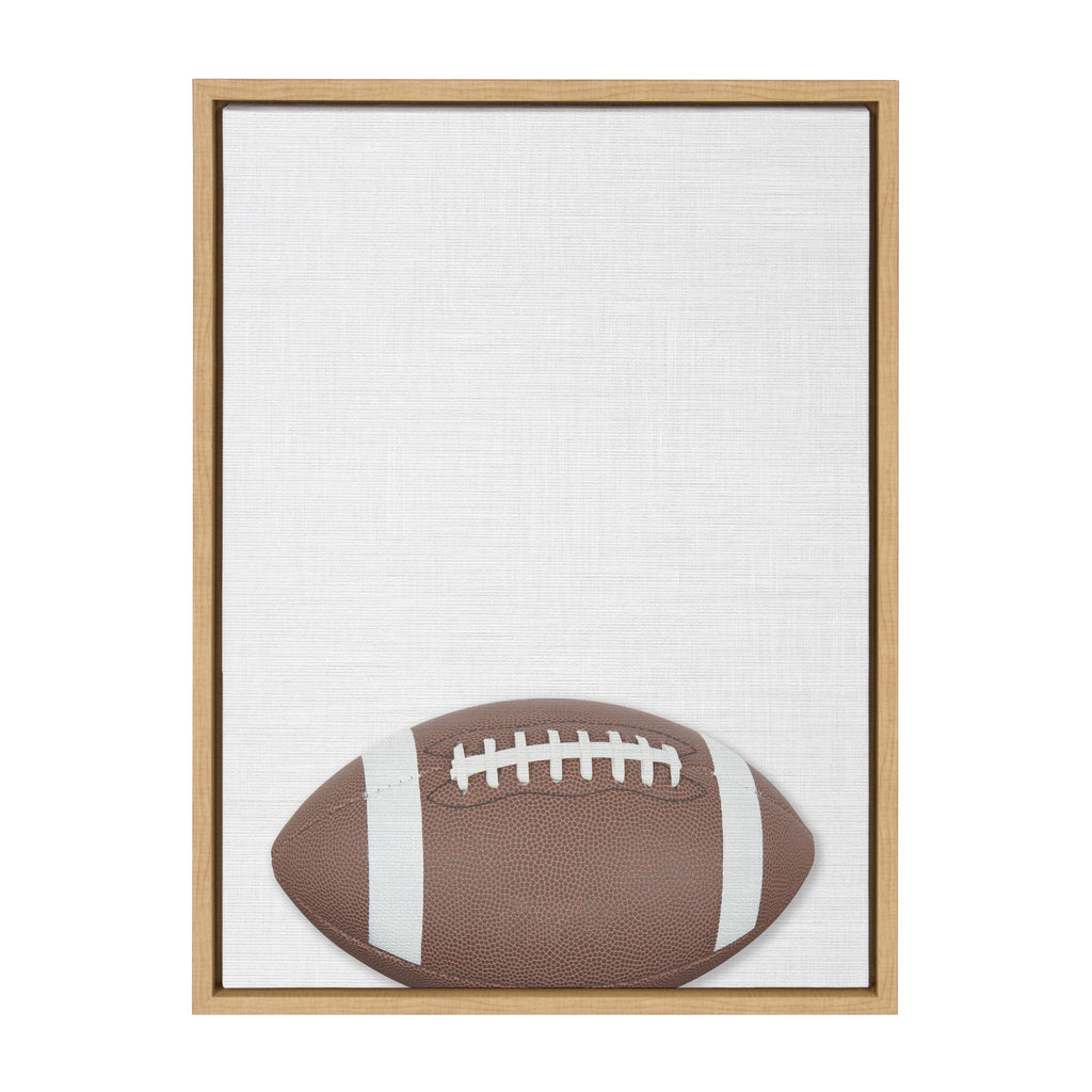 Sylvie Color Football Portrait Framed Canvas, Natural 18x24