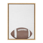 Sylvie Color Football Portrait Framed Canvas, Natural 18x24