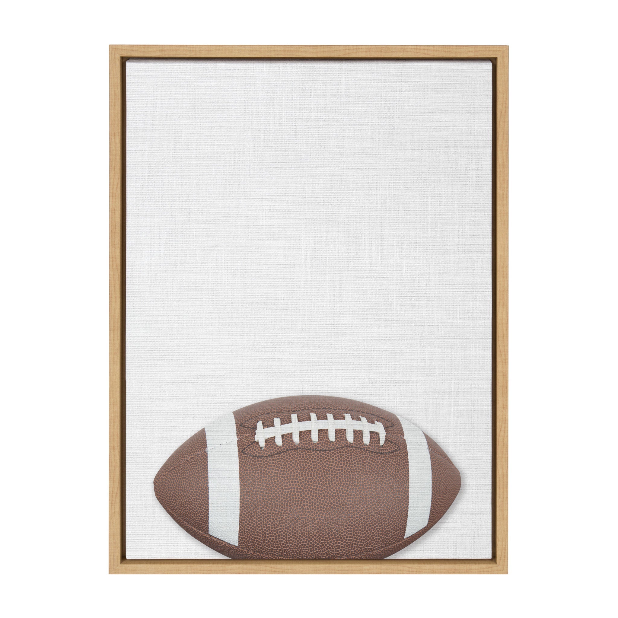 Sylvie Color Football Portrait Framed Canvas, Natural 18x24