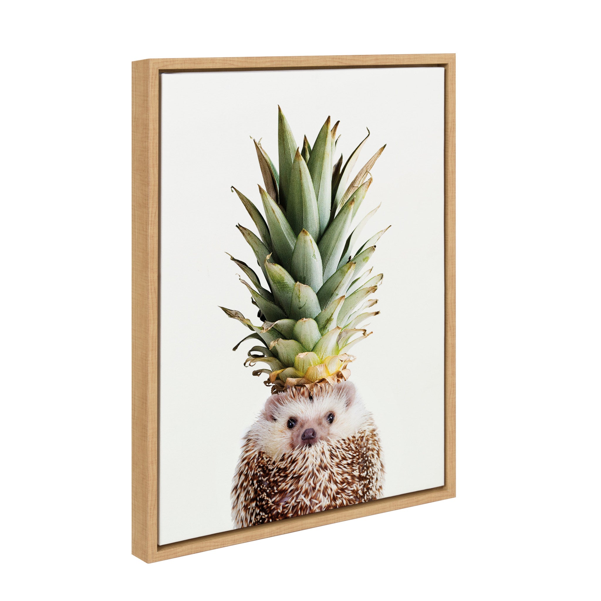 Sylvie Hedgehog Pineapple Framed Canvas by Amy Peterson Art Studio