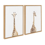 Sylvie Giraffe Front and Back Framed Canvas Set by Amy Peterson Art Studio