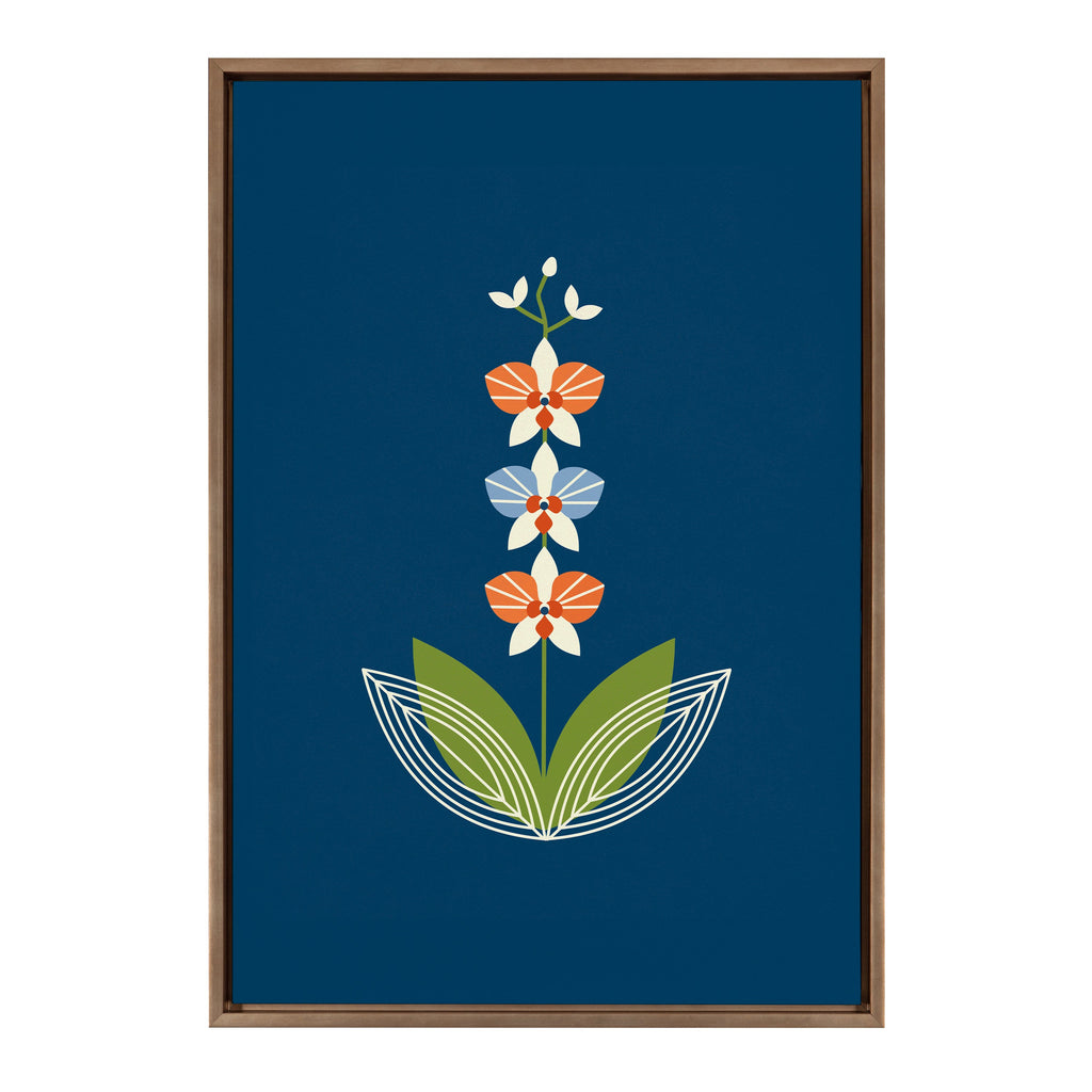 Sylvie Orchid Framed Canvas by Amber Leaders Designs