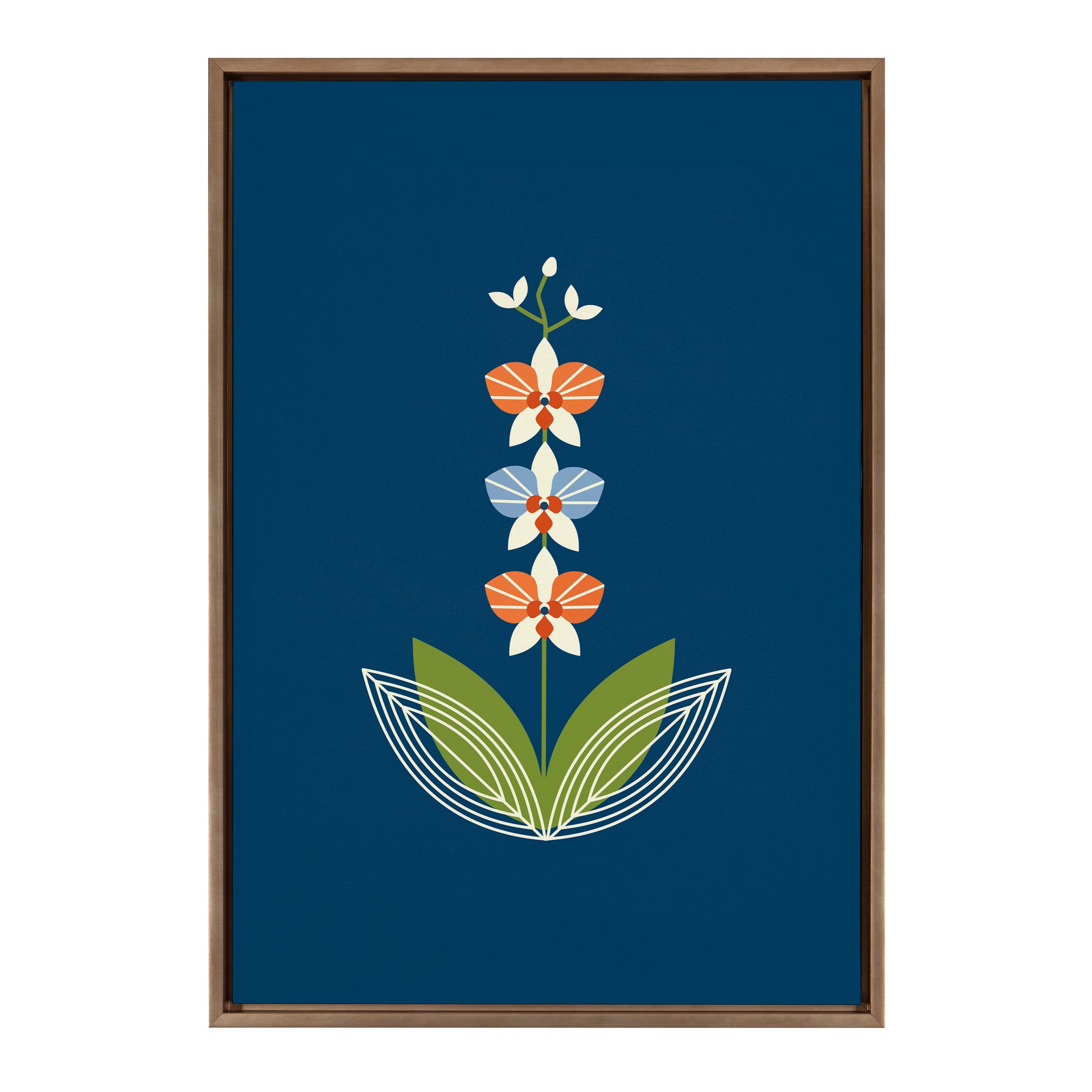 Sylvie Orchid Framed Canvas by Amber Leaders Designs