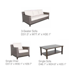 Owens 4-Piece Aluminum Living Room Set