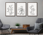 Sylvie Botanical Sketch Print No 2 Framed Canvas by The Creative Bunch Studio