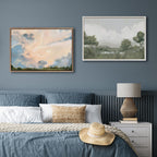 Sylvie Beaded Shades of Olive Framed Canvas by Mary Sparrow