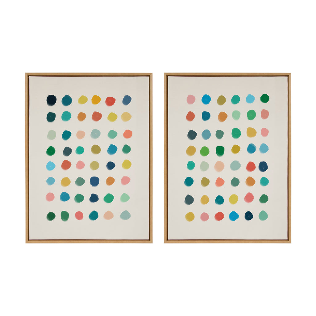 Sylvie Meditation 1 and 2 Framed Canvas Art Set by Kelly Knaga