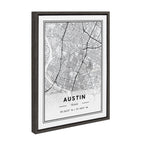 Sylvie Austin Modern Map Framed Canvas by Jake Goossen