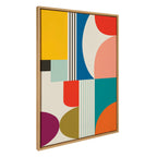 Sylvie Mid Century Modern Pattern Framed Canvas by Rachel Lee of My Dream Wall