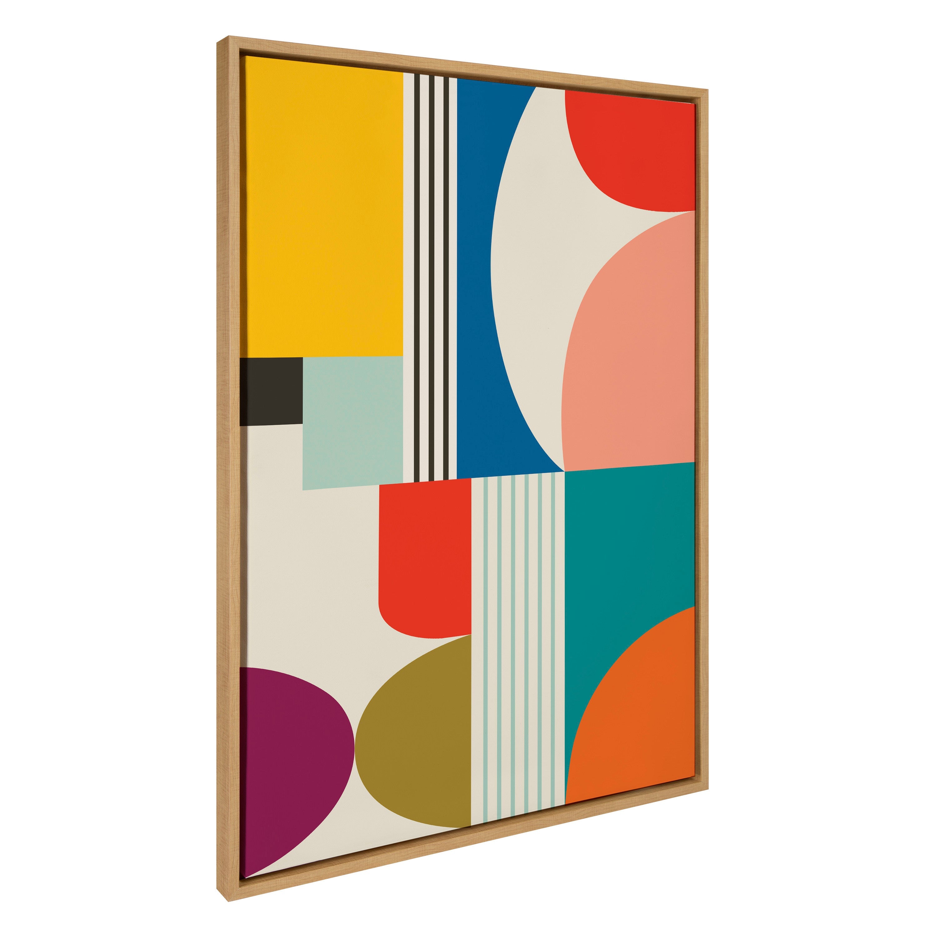 Sylvie Mid Century Modern Pattern Framed Canvas by Rachel Lee of My Dream Wall