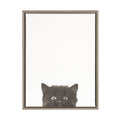 Sylvie Black Kitten Framed Canvas by Simon Te of Tai Prints