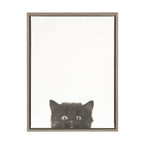 Sylvie Black Kitten Framed Canvas by Simon Te of Tai Prints