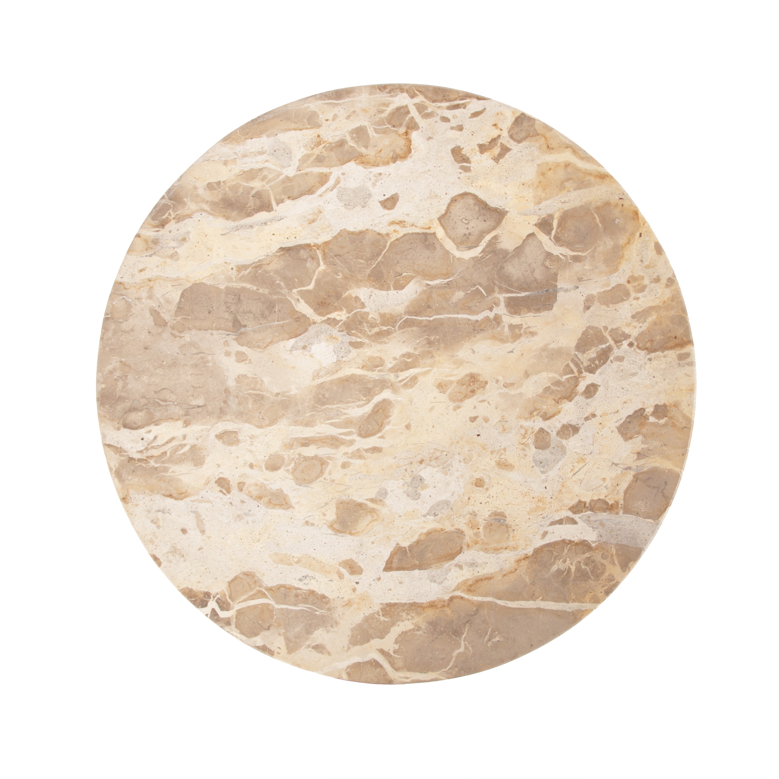Baronet Round Marble and Metal Table