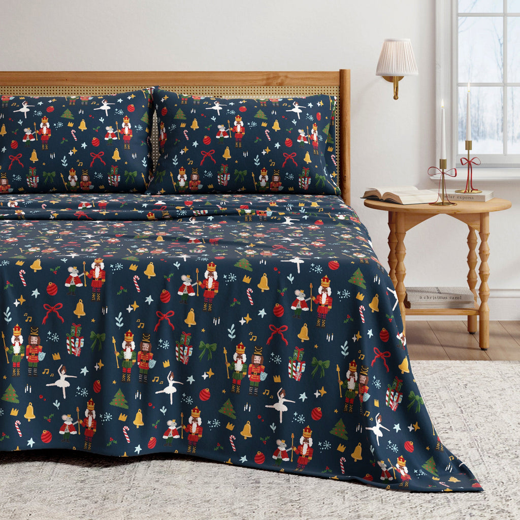 Turkish Cotton Christmas Flannel Sheet - Whittaker Collection