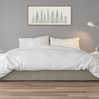 Sylvie Minimalist Evergreen Trees Sketch Framed Canvas by The Creative Bunch Studio