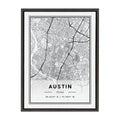 Sylvie Austin Modern Map Framed Canvas by Jake Goossen